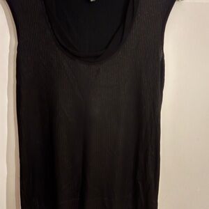 Lida Baday‎ Ribbed Sleeveless Tank Top. Black.  Size m